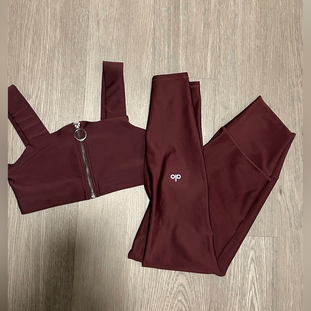 Alo Airlift Burgundy Set